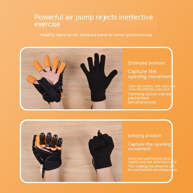Guantes de rehabilitación para hemiplejia, accidente cerebrovascular y rigidez de la mano. Dispositivo de rehabilitación inteligente eléctrico.