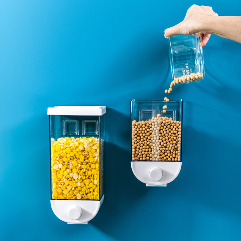 Küche Lebensmittel Lagerung Einfach Drücken Container Müsli Spender Wand Montiert Lebensmittel Lagerung Box