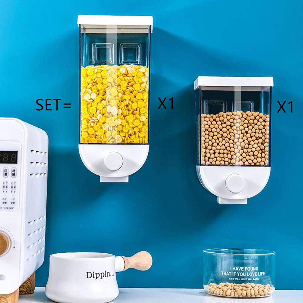 Küche Lebensmittel Lagerung Einfach Drücken Container Müsli Spender Wand Montiert Lebensmittel Lagerung Box