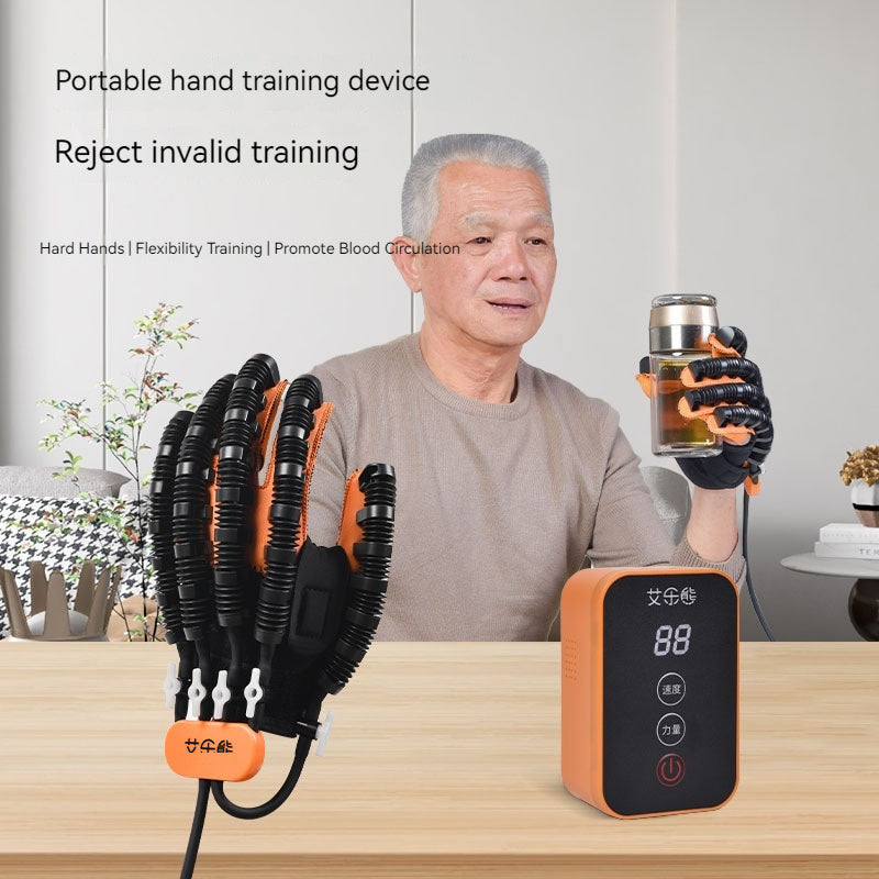 Guantes de rehabilitación para hemiplejia, accidente cerebrovascular y rigidez de la mano. Dispositivo de rehabilitación inteligente eléctrico.