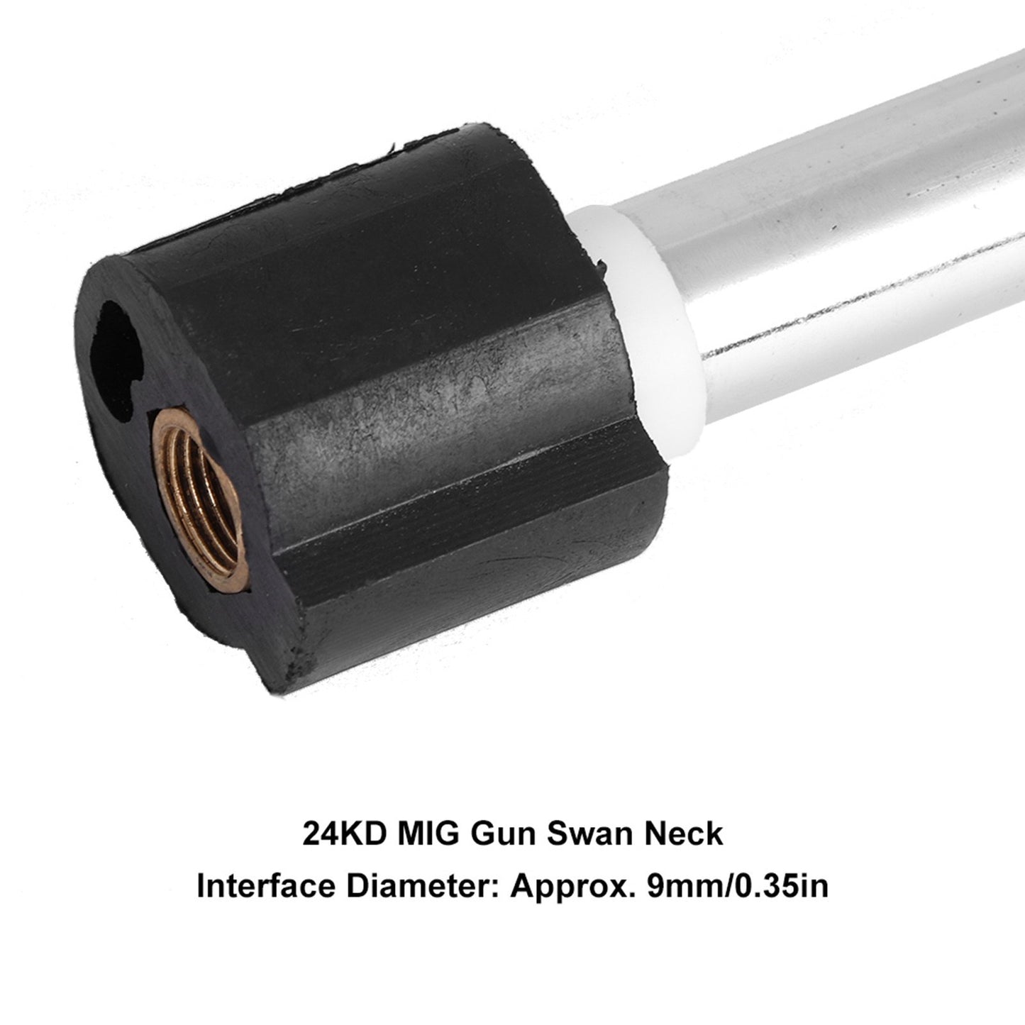 24KD Schweißbrenner Schwanenhals MIG für Binzel Abicor Stil W/Düse 9mm Edelstahl Messing