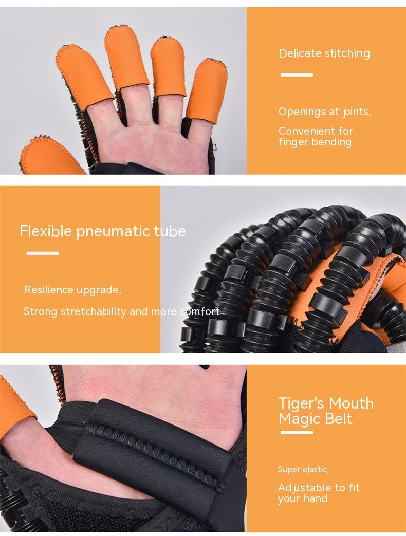 Guantes de rehabilitación para hemiplejia, accidente cerebrovascular y rigidez de la mano. Dispositivo de rehabilitación inteligente eléctrico.