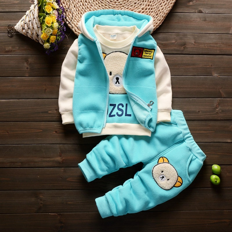 Fashion Baby Boys Clothes Autumn Winter Warm Baby Girl Clothes Kids Sport Suit Outfits Newborn Baby Clothes Infant Clothing Sets