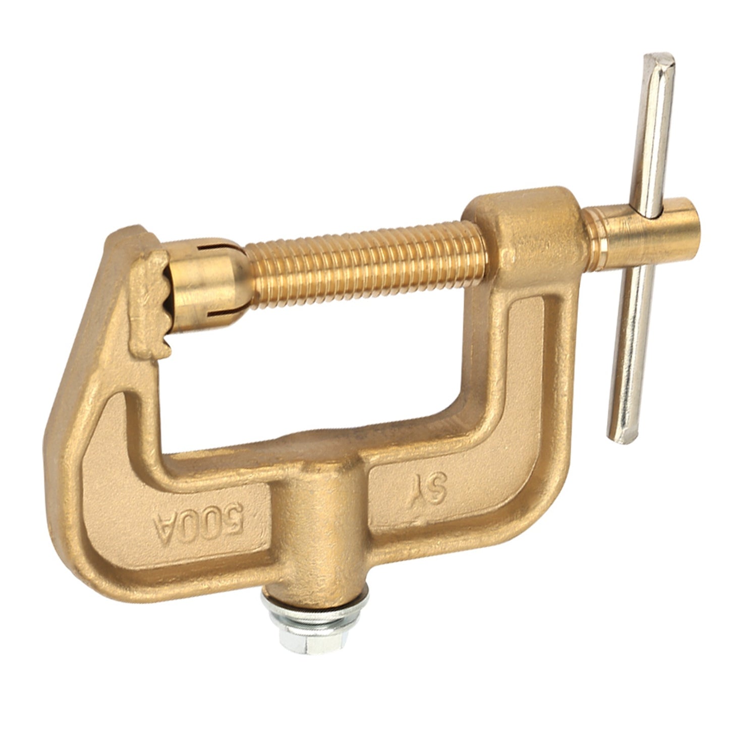 500A Brass Material Classical G Shape Ground Welding Earth Clamp for Welding Machine