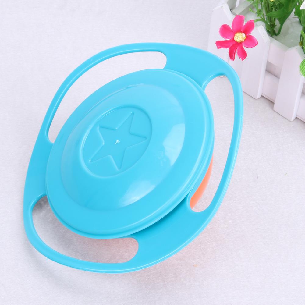 Baby Feeding Dish Cute Baby Gyro Bowl Universal 360 Rotate Spill-Proof Bowl Baby Food Feeding Boxes