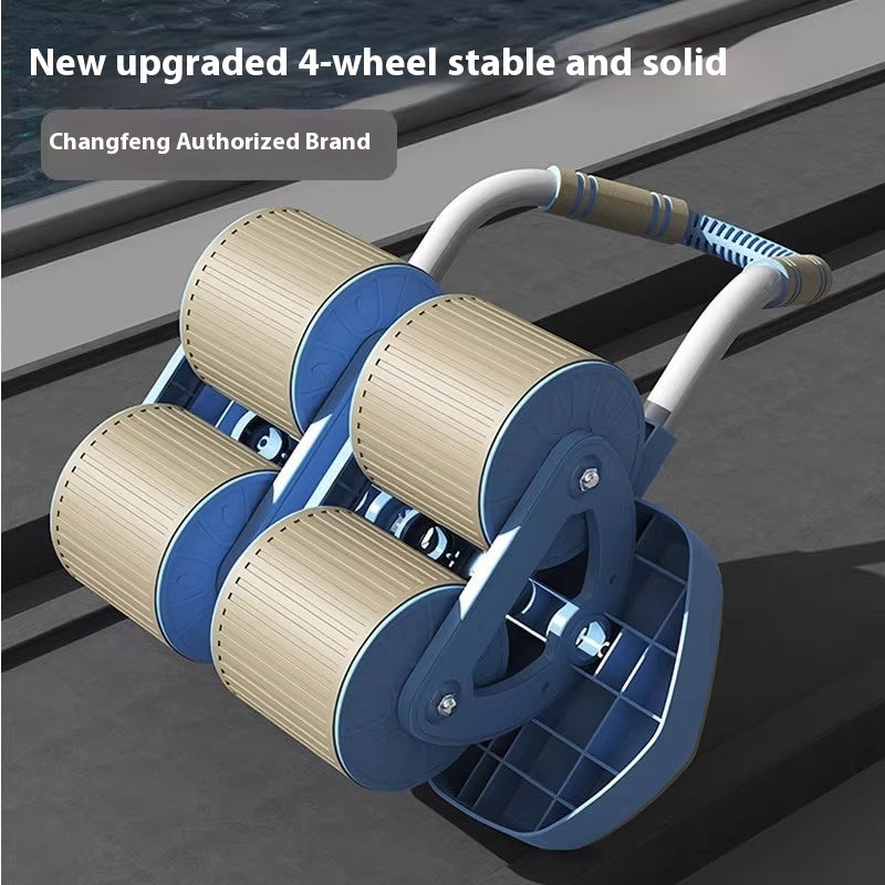 Abdominal Wheel Automatic Rebound Four-wheel Home Thin Belly Roll Abdominal Muscle Training Artifact Sports Fitness Equipment