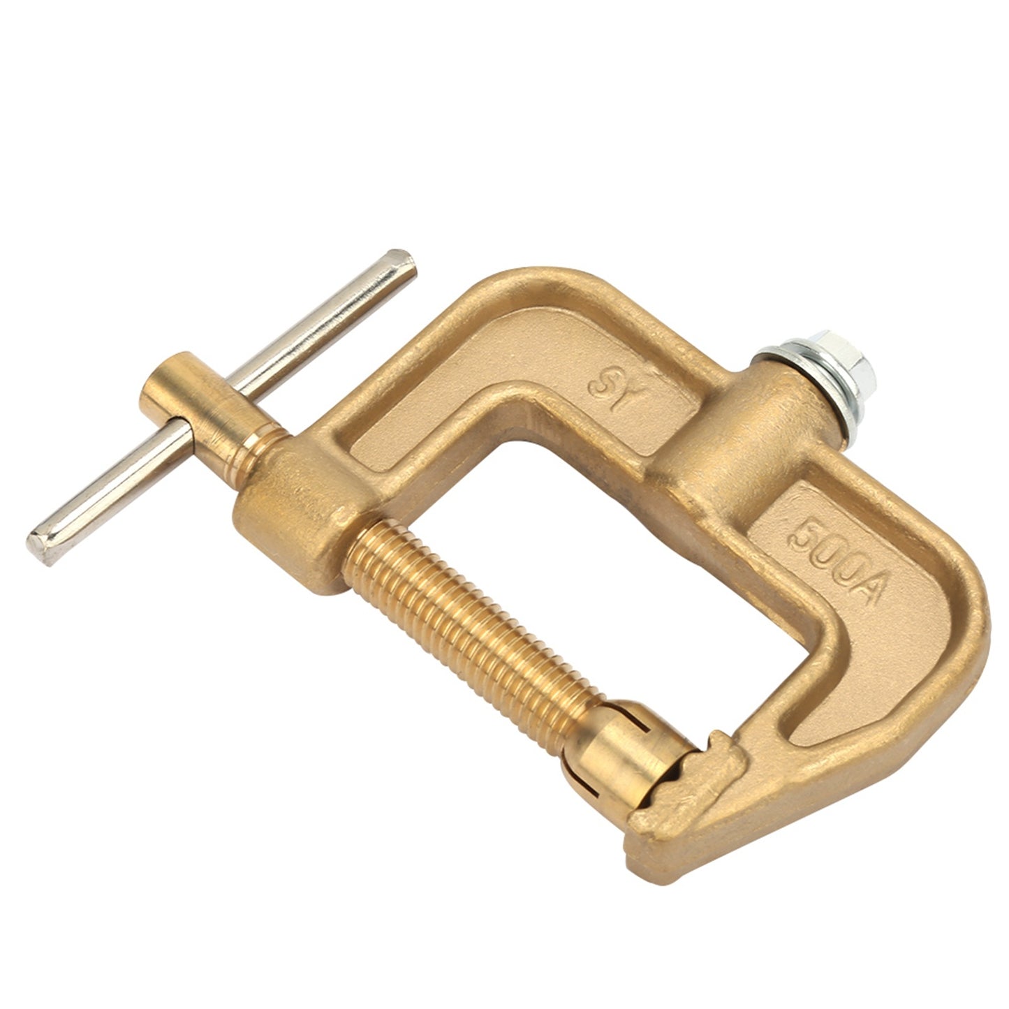 500A Brass Material Classical G Shape Ground Welding Earth Clamp for Welding Machine