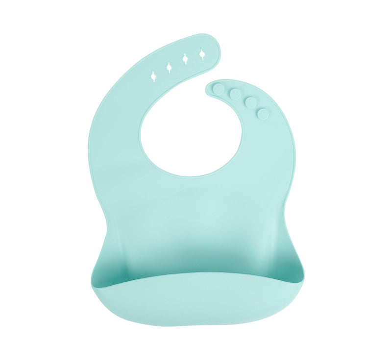 Baby silicone rice bag Baby rice bag bib Baby saliva towel waterproof mouth bag No wash and oil proof