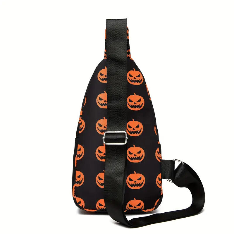 Halloween Bags Large Capacity Tote Bag Adjustable Shoulder Strap Crossbody Bag Multi-Function Zipper Shoulder Bags