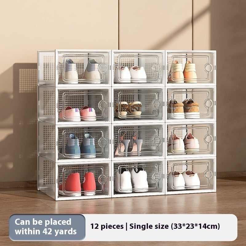 Thick Transparent Shoe Box Shoes Dust-proof And Moisture-proof Storage Cabinet