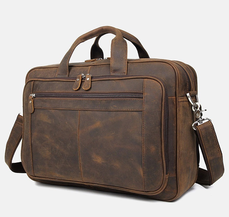 Men's Crazy Horse Leather Business Bag