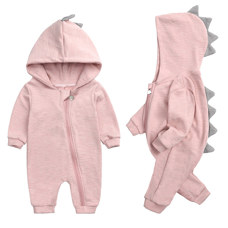 New Baby Dinosaur Hooded Cotton Jumpsuit For Men And Women Baby Long-Sleeved Romper Baby Jumpsuit