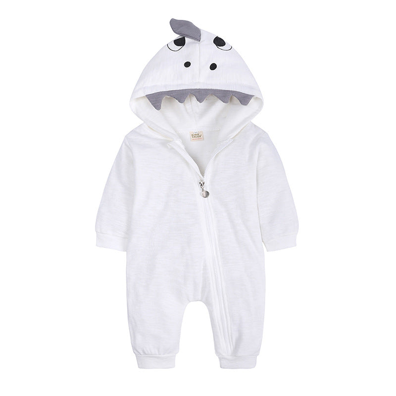 New Baby Dinosaur Hooded Cotton Jumpsuit For Men And Women Baby Long-Sleeved Romper Baby Jumpsuit