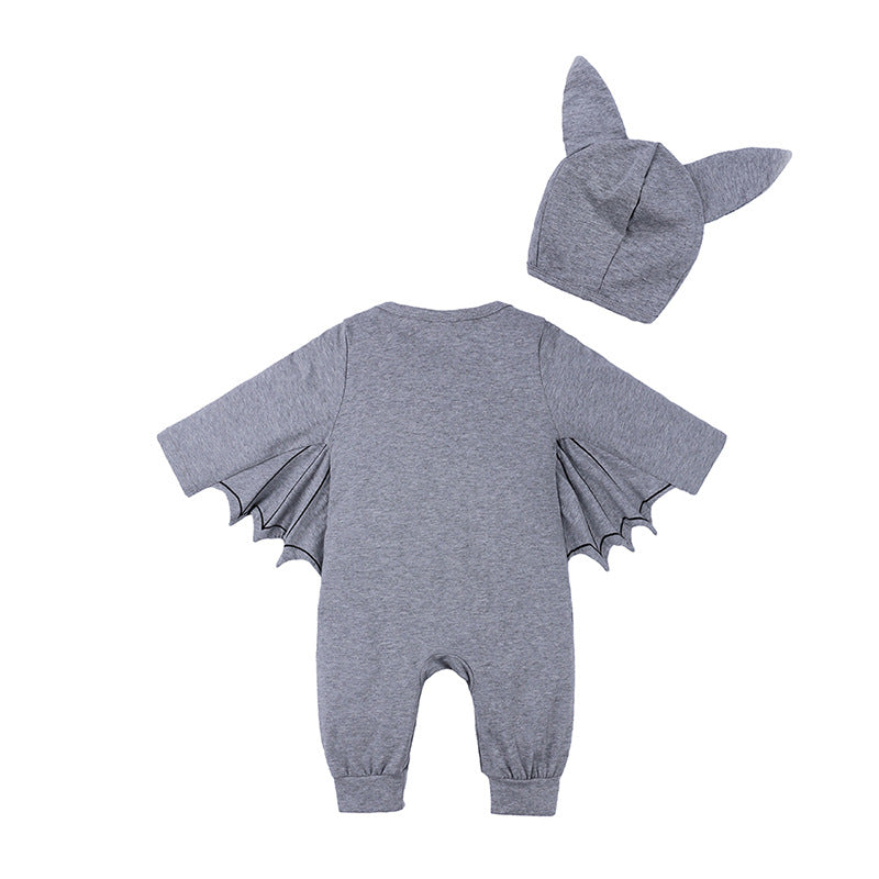 Children's Clothing Halloween Baby Clothes Newborn Baby Autumn Bat Long-Sleeved One-Piece Jumpsuit