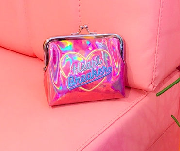 Bentoy Harajuku Girl Crush Mini Hologram Wallet Purse Women Laser Embroidery Short Wallet Clutch Card Holder Coin Purse Money B