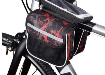 Saddle Bicycle Tube Bag Mountain Bike Self Bag Front Beam Bag Riding Equipment Car Accessories Bag Mobile Phone Bag