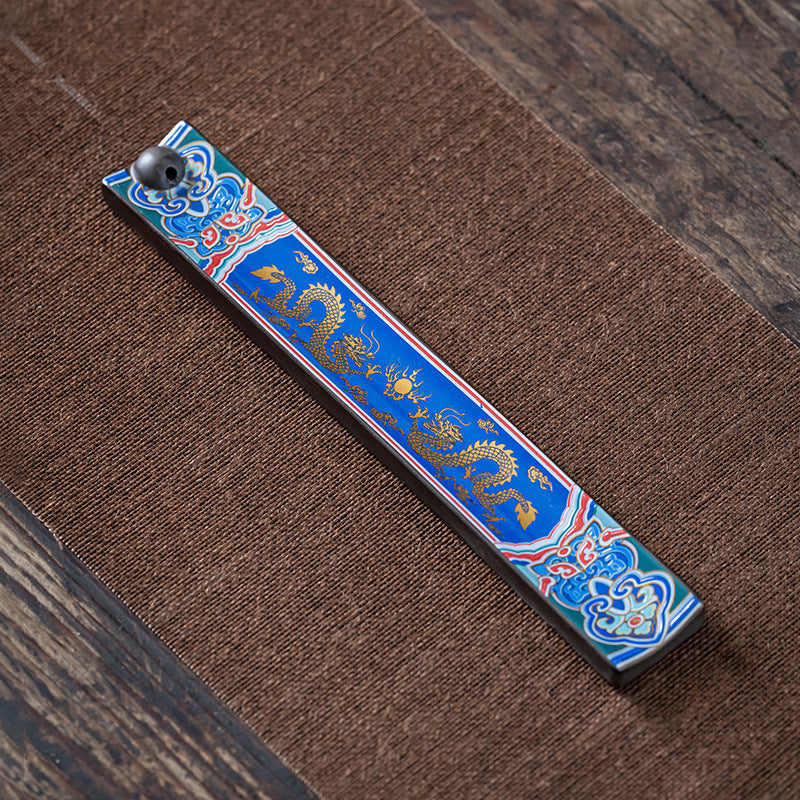 Enamel Wire Incense Burner Incense Insert Ornaments Ceramic Creative Tea Ceremony Enshrines Antique Lying Incense Burner Household Cloisonne Sandalwood Incense Burner