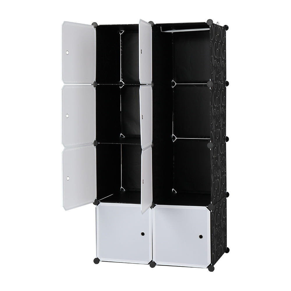 Freely Assemble DIY Style Rubik's Cube Wardrobe, Deepened 4 Layers And 8 Grids, 72x47x142cm