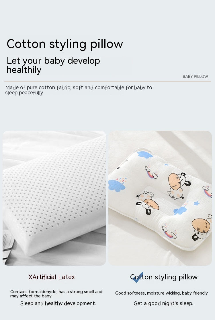 Baby Cartoon Supplies Anti-deviation Head Memory Foam Baby Pillow