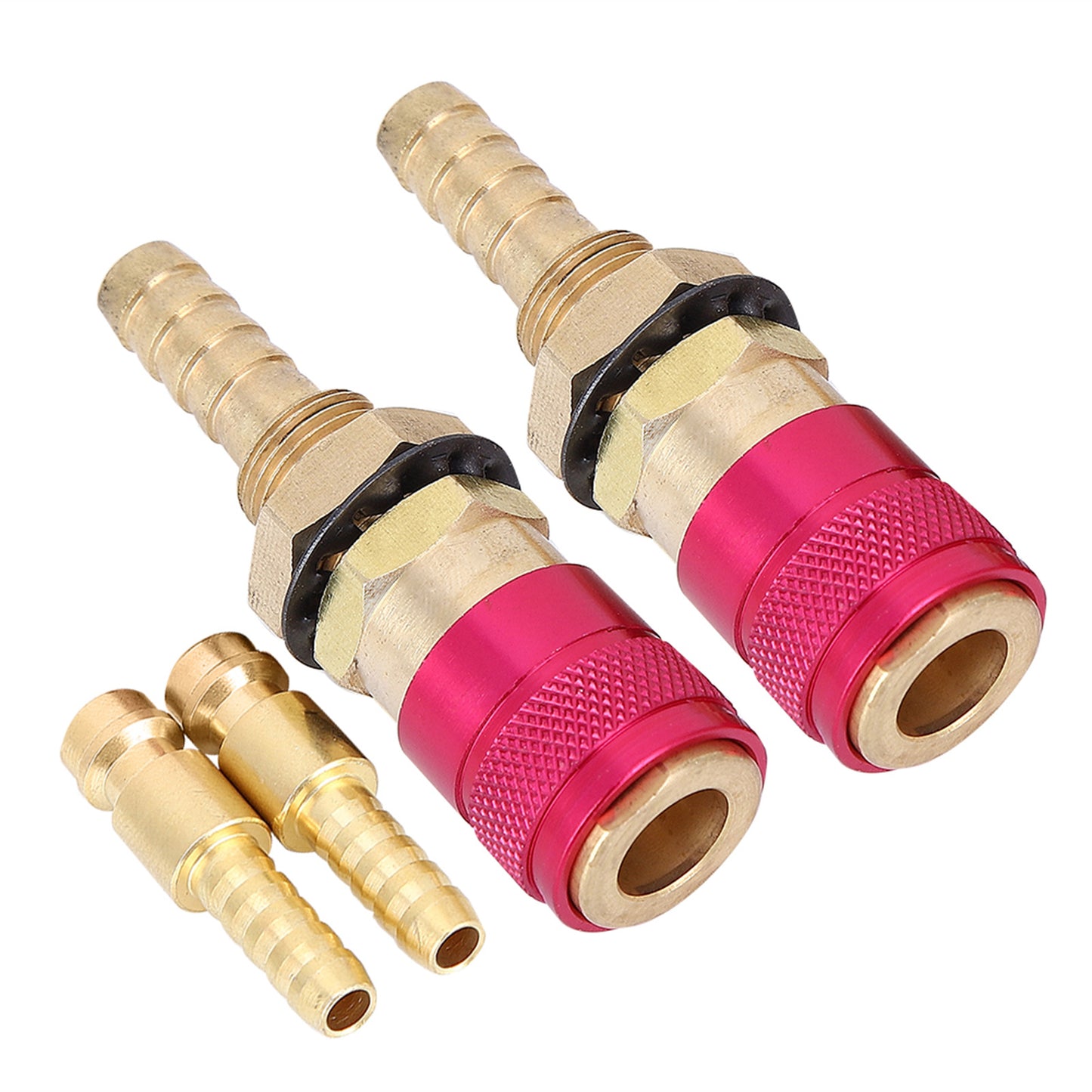 2pcs 8mm Water Cooled &amp; Gas Adapter Quick Connector Fitting For TIG Welding Torch