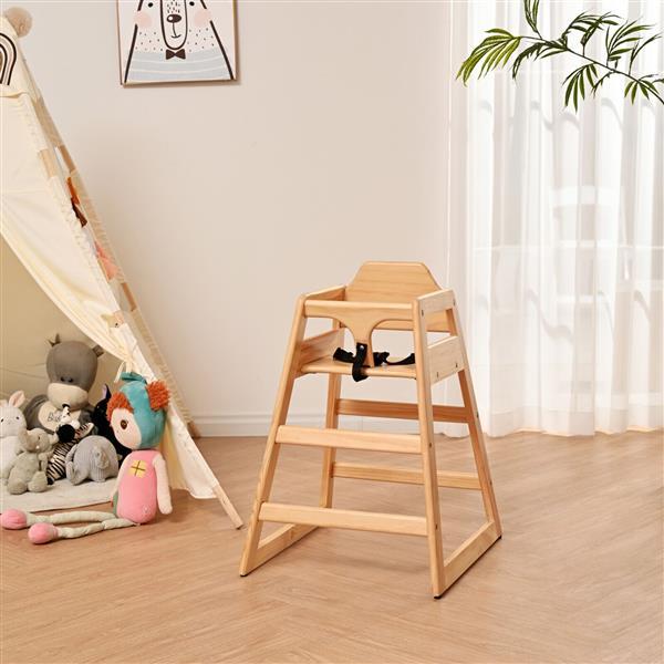 Wooden Double-layer Solid Wood Baby Height Chair