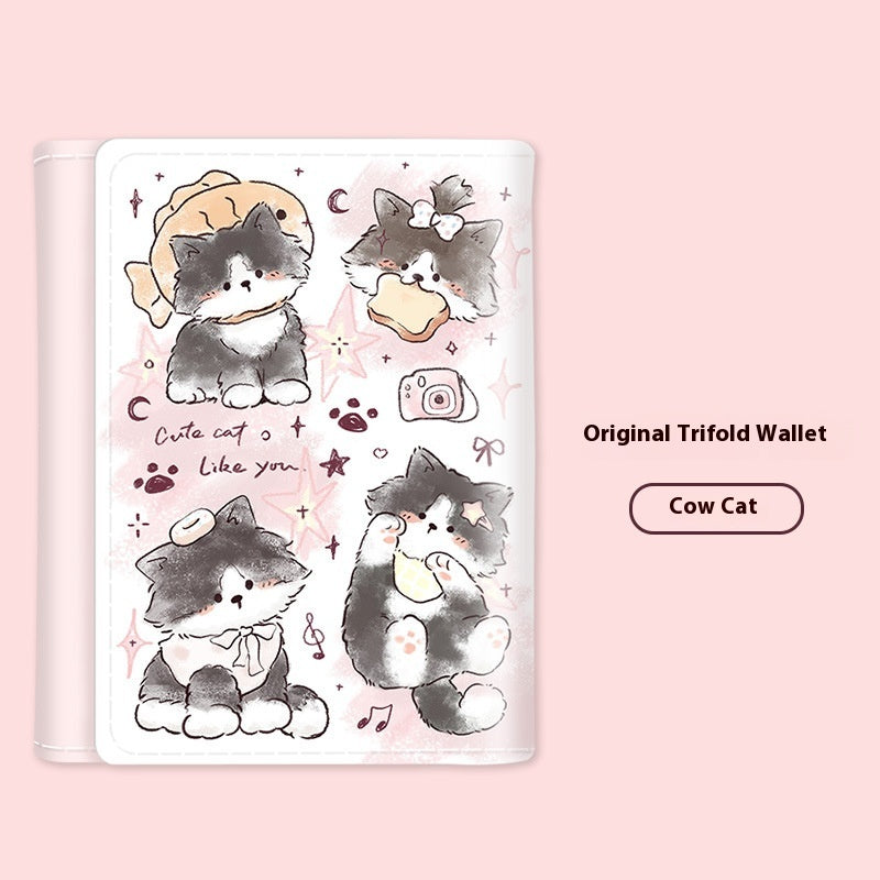 Cartoon Wallet Cute Original Design Multiple Card Slots Female