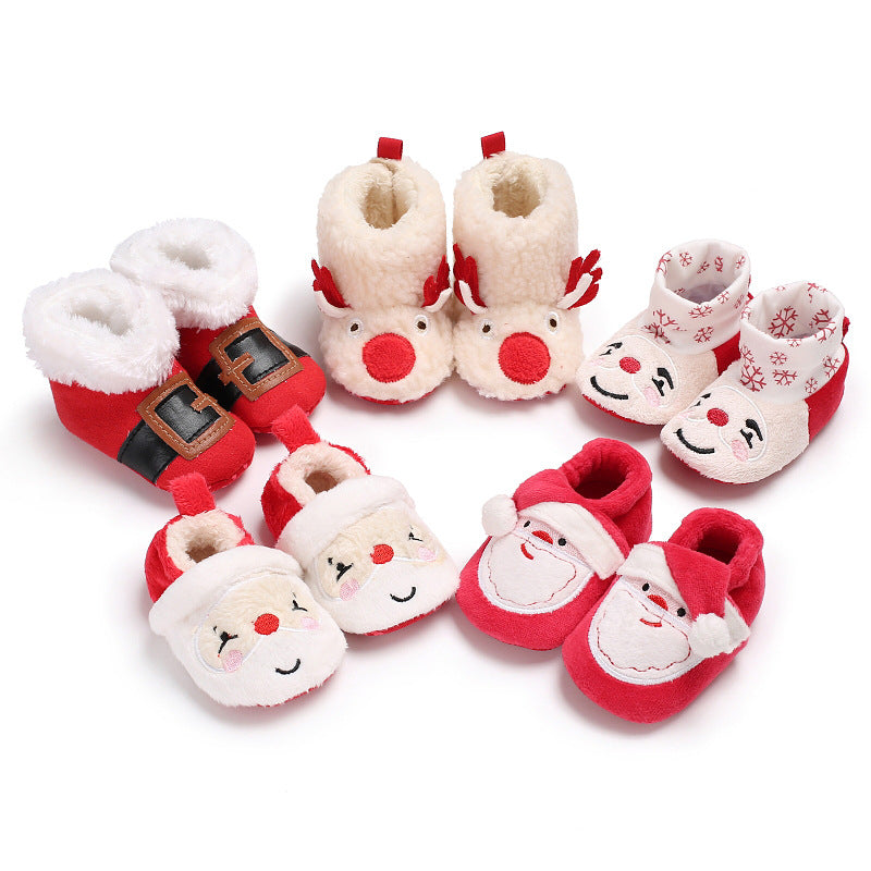 Baby Boys Girls Shoes Cute Cartoon Christmas