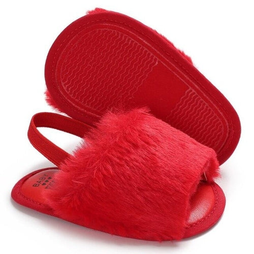 2019 Fashion Faux Fur Baby Summer Shoes Cute