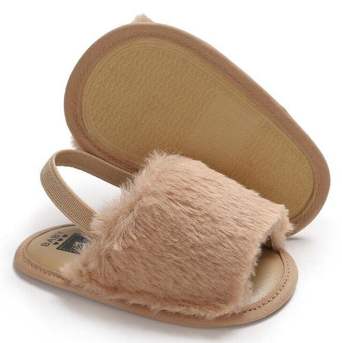 2019 Fashion Faux Fur Baby Summer Shoes Cute