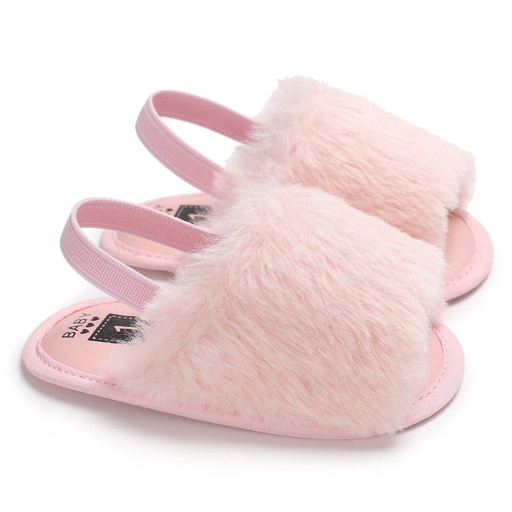 2019 Fashion Faux Fur Baby Summer Shoes Cute