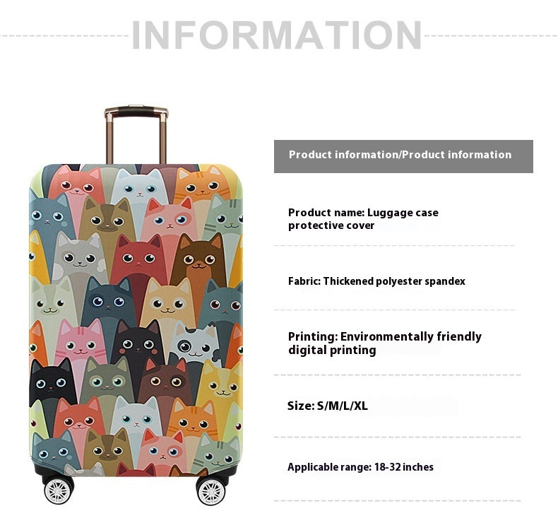 Thickening And Wear-resistant Elastic Trunk Cover Luggage Protective Trolley Travel Leather Dust Cover