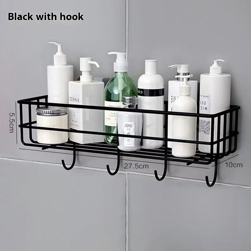 Bathroom Shower Gel Storage Rack Wall-mounted Punch-free Kitchen Storage Rack