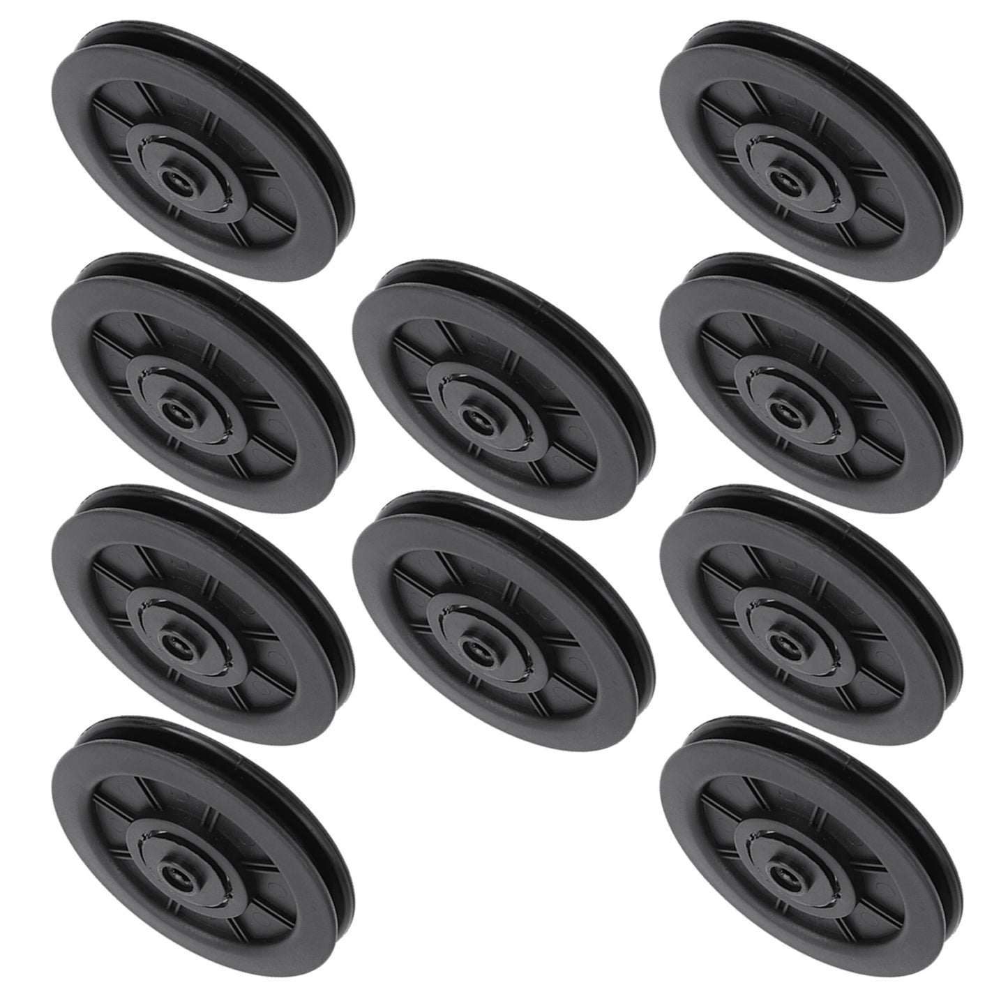 10Pcs/Set 100MM Universal Nylon Bearing Pulley Wheel Replace for Gym Fitness Equipment