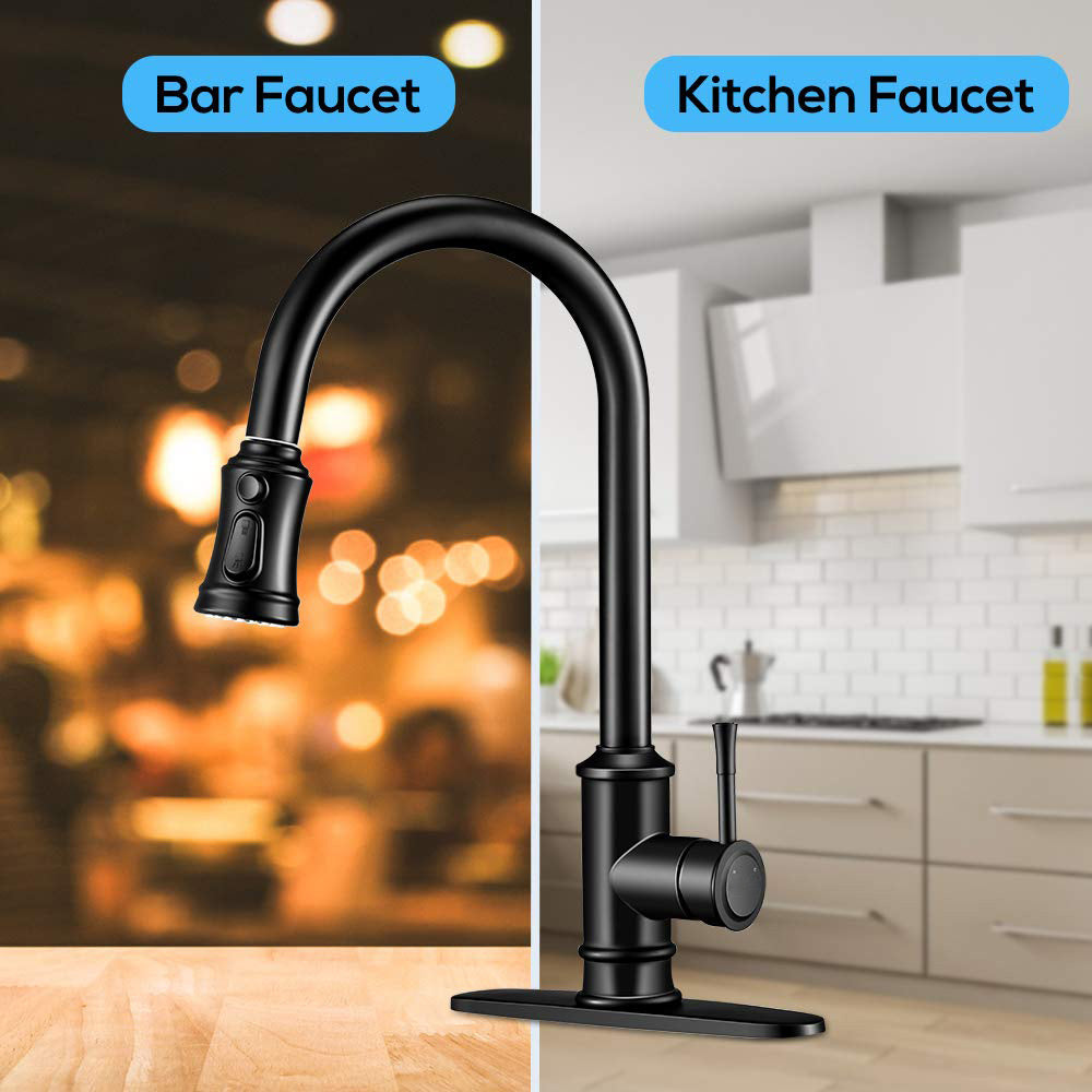 Kitchen Faucet - Spring Kitchen Sink Faucet With 3 Modes Pull Sprayer - Cannot Be Shipped On Weekends, Please Place Your Order With Caution