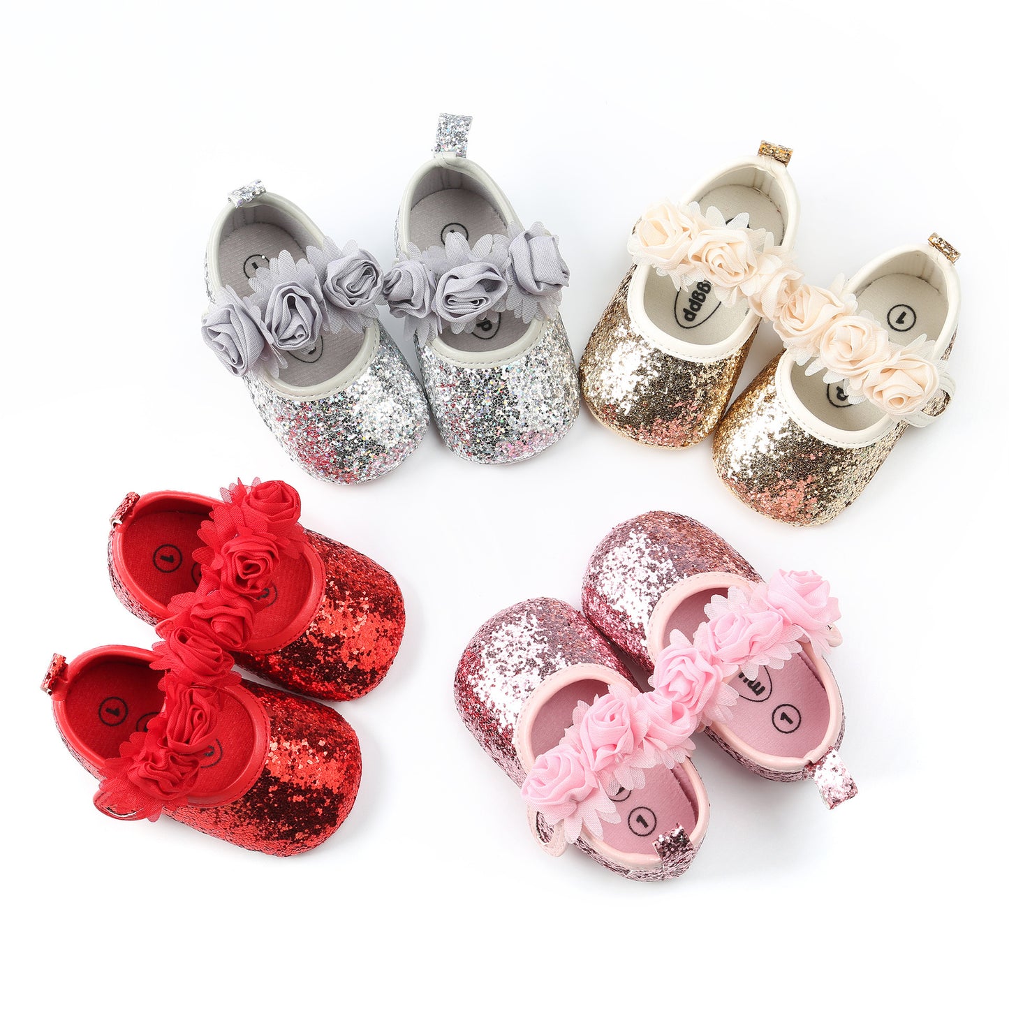 Rose baby shoes