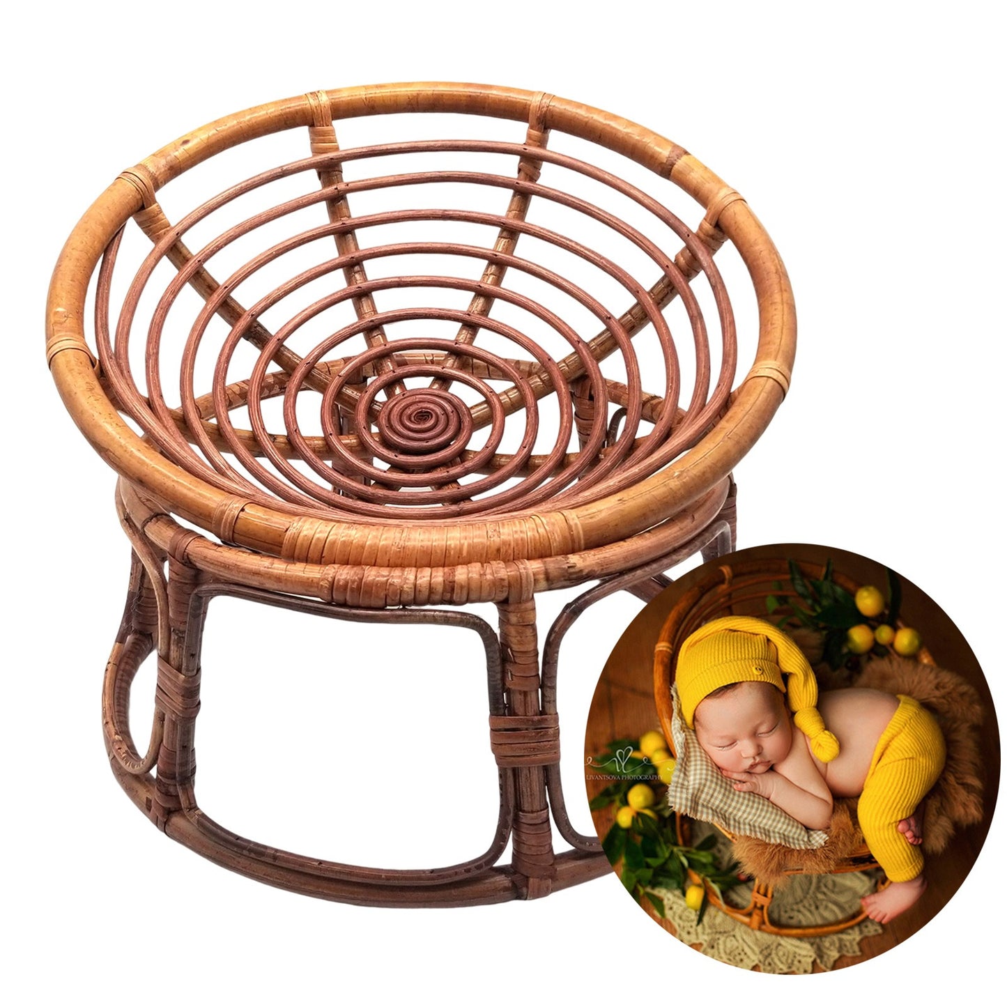 Newborn photography props rattan chair studio shooting supplies auxiliary shooting props handmade