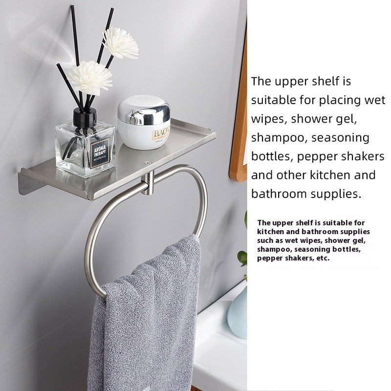 Bathroom Punch-free Storage Bathroom Stainless Steel Towel Ring