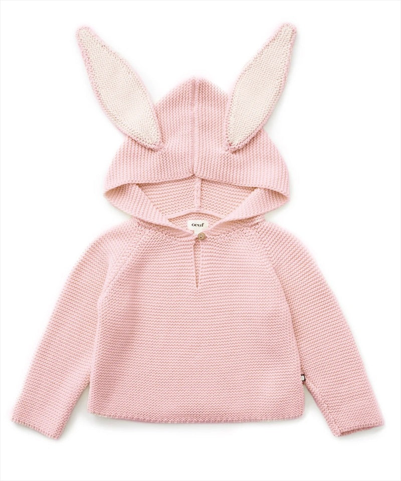 Children's Cute Rabbit Ears Oeuf Sweater Girl Baby Baby Hat Knitted Wool Clothing