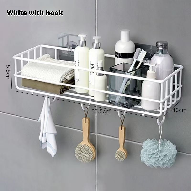 Bathroom Shower Gel Storage Rack Wall-mounted Punch-free Kitchen Storage Rack