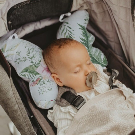 Multifunctional Baby stroller neck pillow butterfly shape strap connection baby out of shock pillow