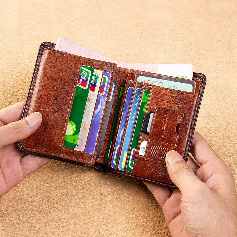 All-in-one Short Money Leather Ultra-thin Men's Wallet