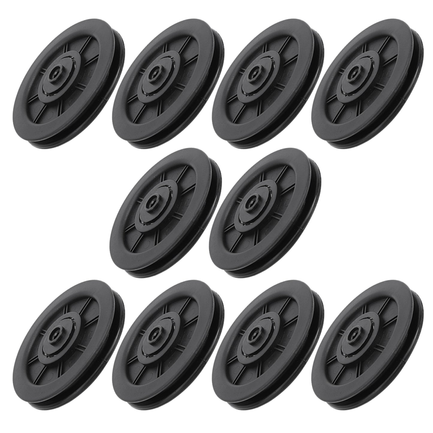 10Pcs/Set 100MM Universal Nylon Bearing Pulley Wheel Replace for Gym Fitness Equipment