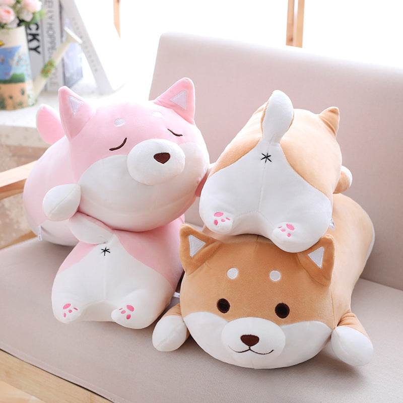 36cm 55cm Cute Fat Shiba Inu Dog Plush Toy Stuffed Soft Kawaii Animal Cartoon Pillow Lovely Gift For Kids Baby Children Gifts