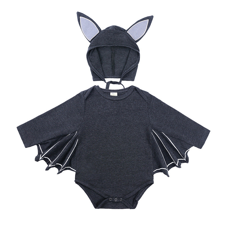 Children's Clothing Halloween Baby Clothes Newborn Baby Autumn Bat Long-Sleeved One-Piece Jumpsuit