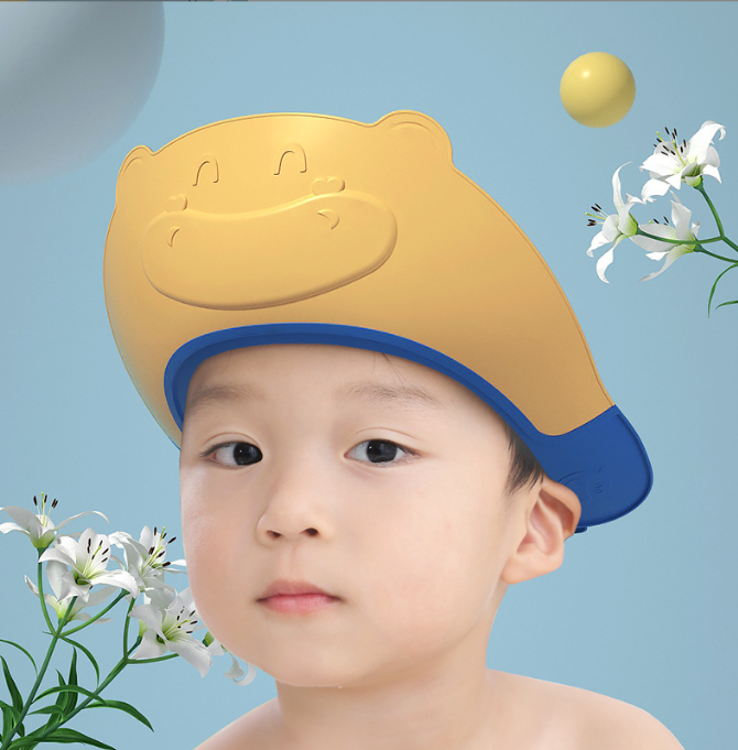 Baby Shampoo God Ear Protector Shampoo Hat Adjustable Infant Child and Toddler Waterproof Shower Shampoo Hat