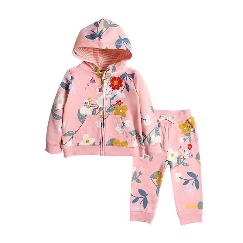 Children's Sweatshirt Suit Baby Hooded Sports Two-piece Set