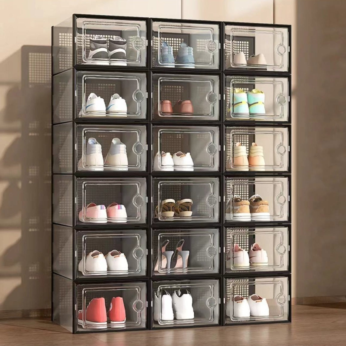 Thick Transparent Shoe Box Shoes Dust-proof And Moisture-proof Storage Cabinet