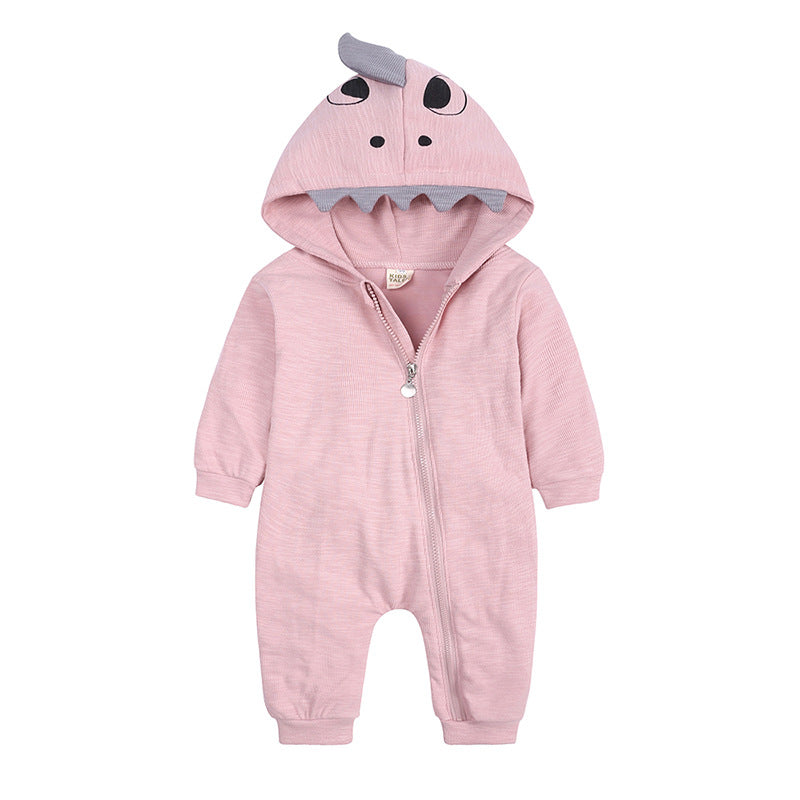 New Baby Dinosaur Hooded Cotton Jumpsuit For Men And Women Baby Long-Sleeved Romper Baby Jumpsuit