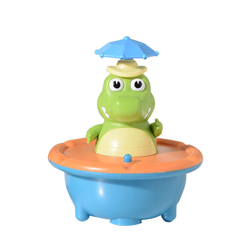 New Water Spray Crocodile Toy Baby Shower Bathroom Toy Baby Shower with Light Rotating Sprinkler