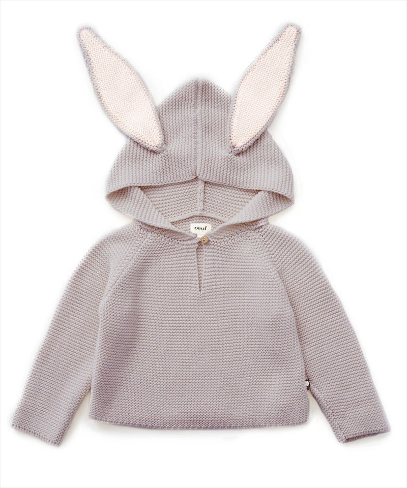 Children's Cute Rabbit Ears Oeuf Sweater Girl Baby Baby Hat Knitted Wool Clothing